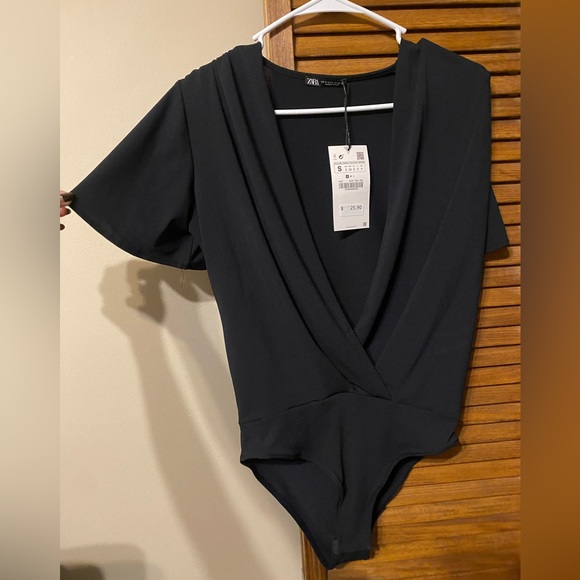ZARA, BODYSUIT, BLACK, SMALL - Picture 2 of 3
